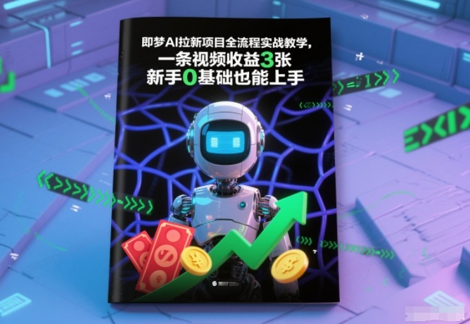 图片[1]-即梦AI拉新项目全流程实战教学，一条视频收益3张，新手0基础也能上手——生财有道创业项目网-生财有道