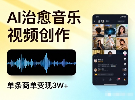图片[1]-AI做治愈音乐视频，多平台投稿，单条商单变现3W+——生财有道创业项目网-生财有道