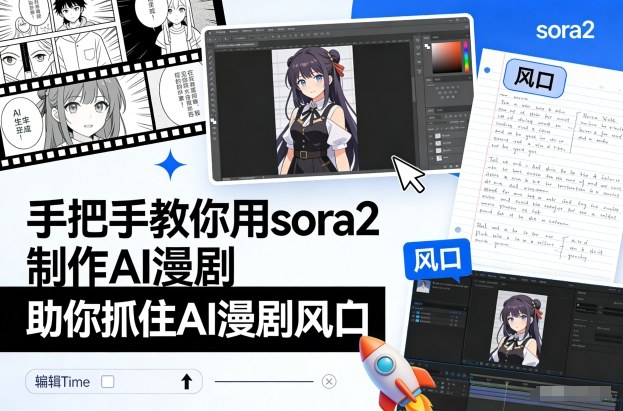 手把手教你用sora2制作AI漫剧，助你抓住AI漫剧风口——生财有道创业项目网