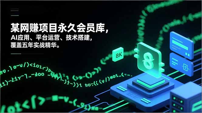 （16790期）网赚项目永久会员库，AI应用、平台运营、技术搭建，覆盖五年实战精华_生财有道创业项目网