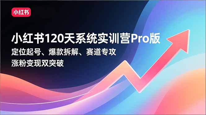 (16829期)小红书120天系统实训营Pro版,定位起号、爆款拆解、赛道专攻,实现涨粉变现双突破_生财有道创业项目网