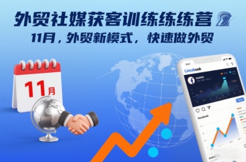 外贸社媒获客训练营11月，外贸新模式，快速做外贸——生财有道创业项目网