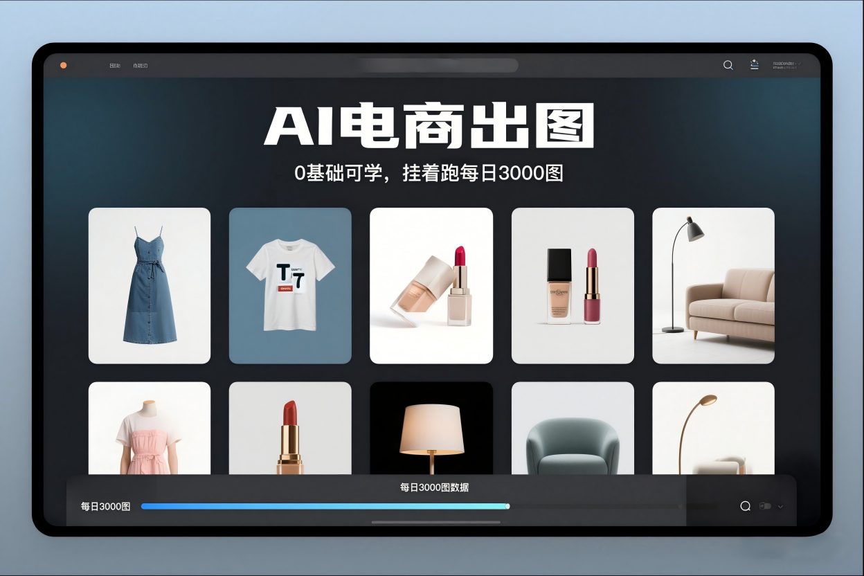 图片[1]-AI电商出图，0基础可学，挂着跑每日3000图——生财有道创业项目网-生财有道