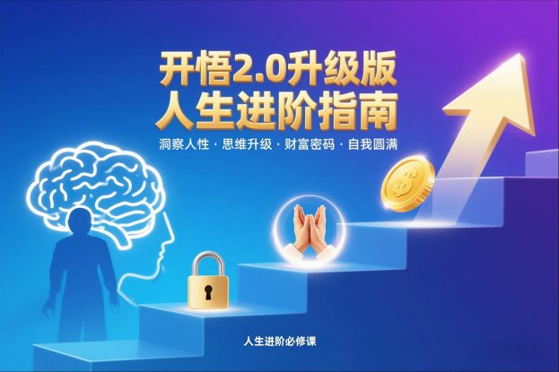 开悟2.0升级版人生进阶指南，洞察人性-思维升级-财富密码-自我圆满——生财有道创业项目网