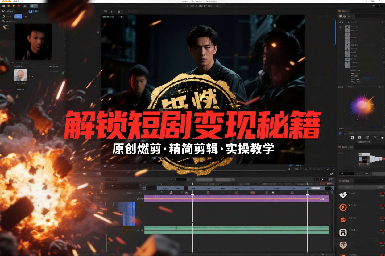 图片[1]-短剧拉新之原创燃剪精简剪辑实操课，解锁短剧变现秘籍——生财有道创业项目网-生财有道