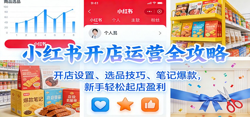 图片[1]-小红书开店运营全攻略：开店设置、选品技巧、笔记爆款，新手轻松起店盈利_生财有道创业网-生财有道