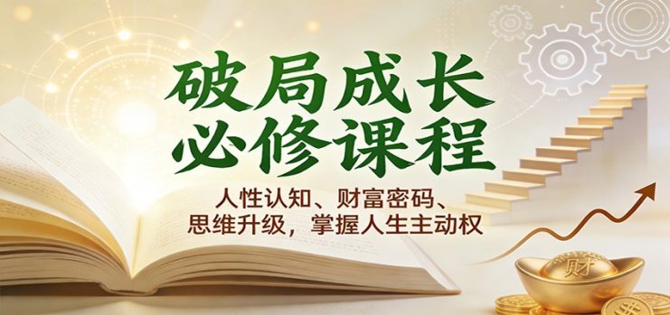 破局成长必修课2.0：人性认知、财富密码、思维升级，掌握人生主动权_生财有道创业网