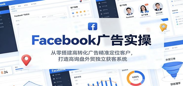 Facebook广告实操，从零搭建高转化广告精准定位客户，打造高询盘外贸独立获客系统_生财有道创业网