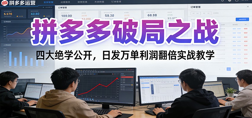 图片[1]-拼多多破局之战：四大绝学公开，日发万单利润翻倍实战教学_生财有道创业网-生财有道