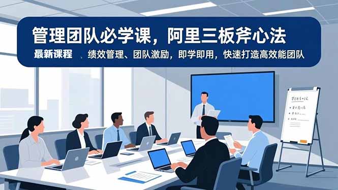 （16929期）管理团队必学课，阿里三板斧心法、绩效管理、团队激励，即学即用，快速打造高效能团队_生财有道创业项目网