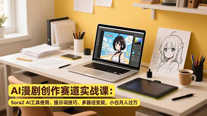 （16936期）AI漫剧创作赛道实战课：Sora2 AI工具使用、提示词技巧、多路径变现，小白月入过万_生财有道创业项目网