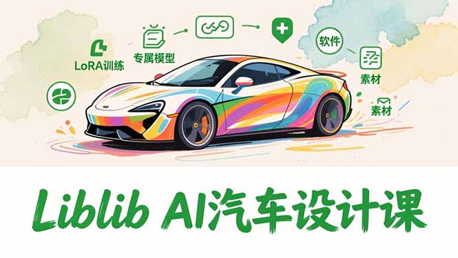 （16946期）2025Liblib AI汽车设计课，文生图入门、LoRA训练、专属模型，快速上手【实战+解说+软件+素材】_生财有道创业项目网