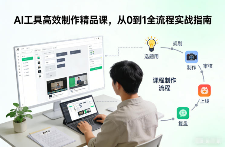 图片[1]-AI工具高效制作精品课，从0到1全流程实战指南——生财有道创业项目网-生财有道