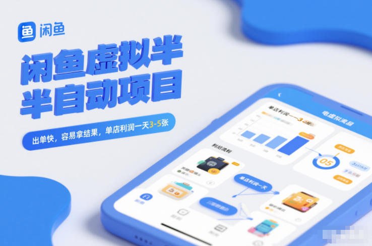 图片[1]-闲鱼虚拟半自动项目，出单快，容易拿结果，单店利润一天3-5张——生财有道创业项目网-生财有道