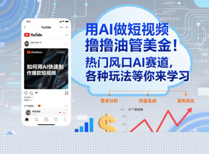 图片[1]-用AI做短视频撸油管美金，热门风口AI赛道，你不做我做，各种玩法等你来学习——生财有道创业项目网-生财有道