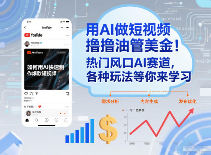 图片[1]-用AI做短视频撸油管美金，热门风口AI赛道，你不做我做，各种玩法等你来学习——生财有道创业项目网-生财有道