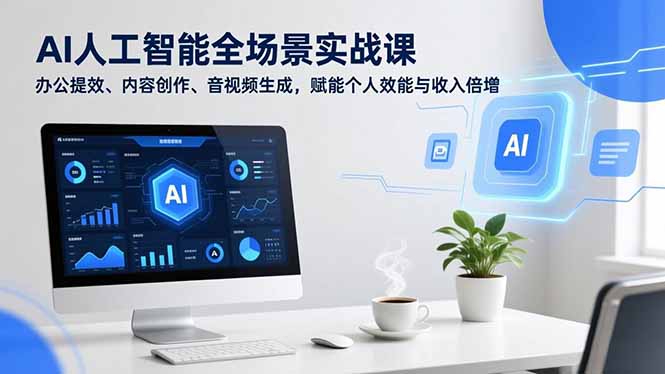 （16958期）AI人工智能全场景实战课，办公提效、内容创作、音视频生成，赋能个人效能与收入倍增_生财有道创业项目网