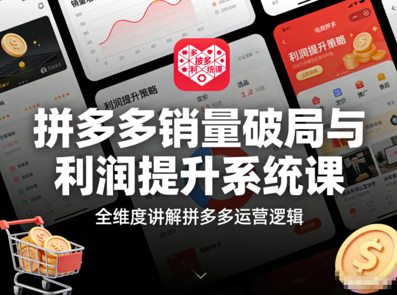图片[1]-拼多多销量破局与利润提升系统课，全维度讲解拼多多运营逻辑——生财有道创业项目网-生财有道