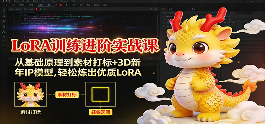 图片[1]-LoRA训练进阶实战课：从基础原理到素材打标+3D新年IP模型，轻松炼出优质LoRA_生财有道创业网-生财有道