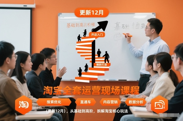 淘宝全套运营现场课程（更新12月），从基础到高阶，拆解淘宝核心玩法——生财有道创业项目网