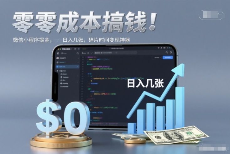 图片[1]-零成本搞钱，微信小程序掘金，简单易操作，日入几张，碎片时间变现神器【揭秘】——生财有道创业项目网-生财有道