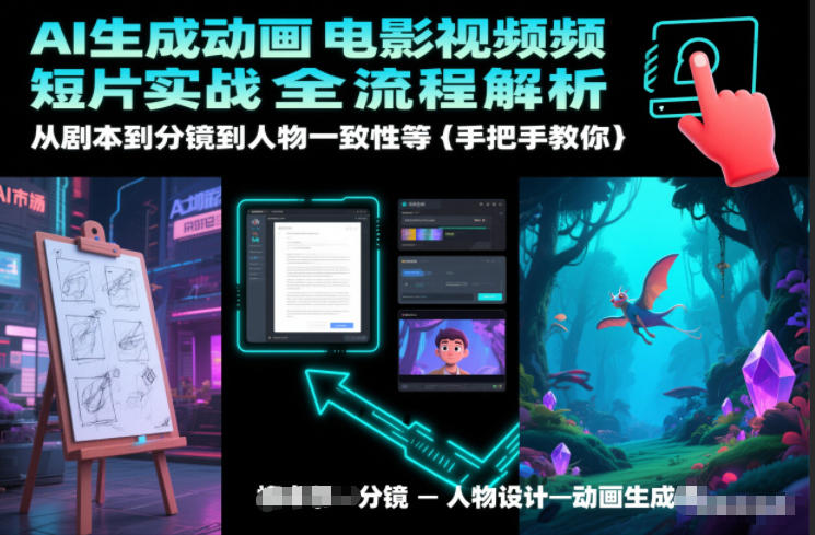 图片[1]-AI生成动画电影视频短片实战全流程解析，从剧本到分镜到人物一致性等手把手教你——生财有道创业项目网-生财有道