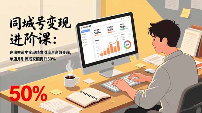 （17015期）同城号变现进阶课：在同城赛道中实现精准引流与高效变现，单店月引流成交额提升50%_生财有道创业项目网