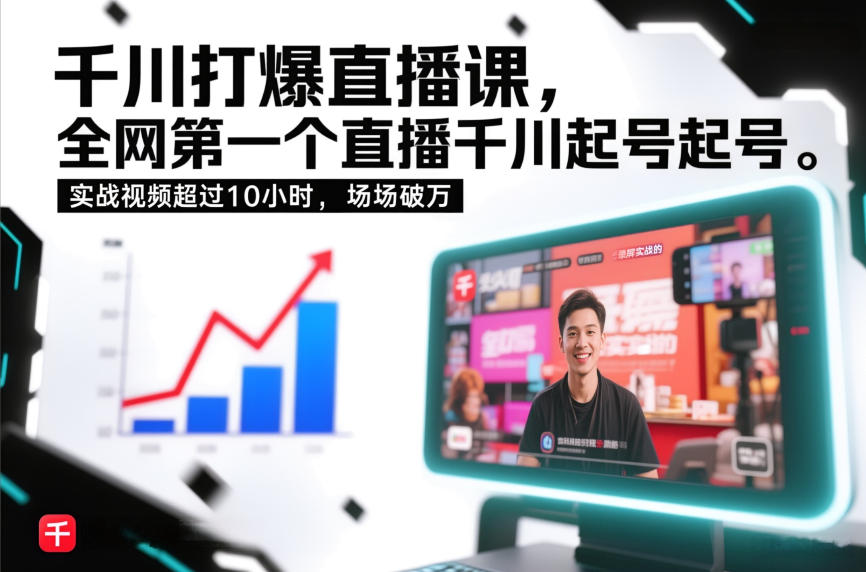 图片[1]-千川打爆直播课，全网第一个直播千川起号录屏实战的，实战视频超过10小时，场场破万——生财有道创业项目网-生财有道