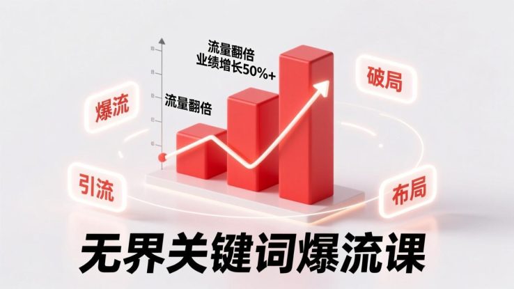 （17063期）无界关键词爆流课，破局布局逻辑、阶段精准引流，实现流量翻倍，店铺业绩增长50%+。_生财有道创业项目网