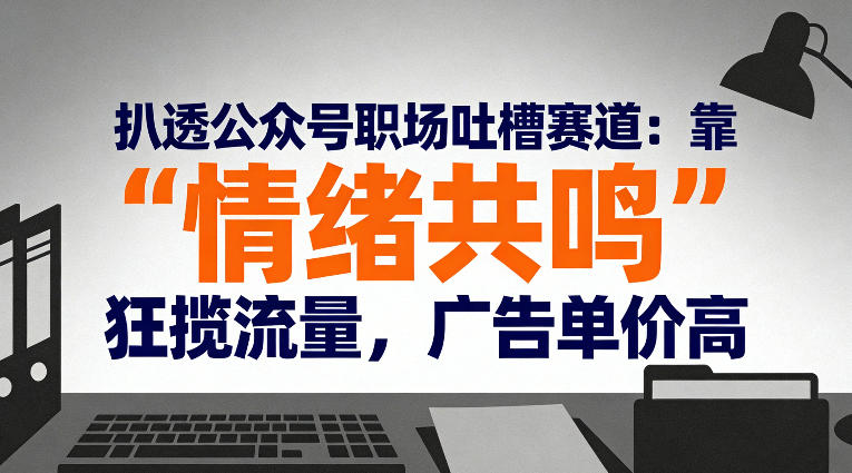 图片[1]-扒透公众号职场吐槽赛道：靠“情绪共鸣”狂揽流量，广告单价高——生财有道创业项目网-生财有道