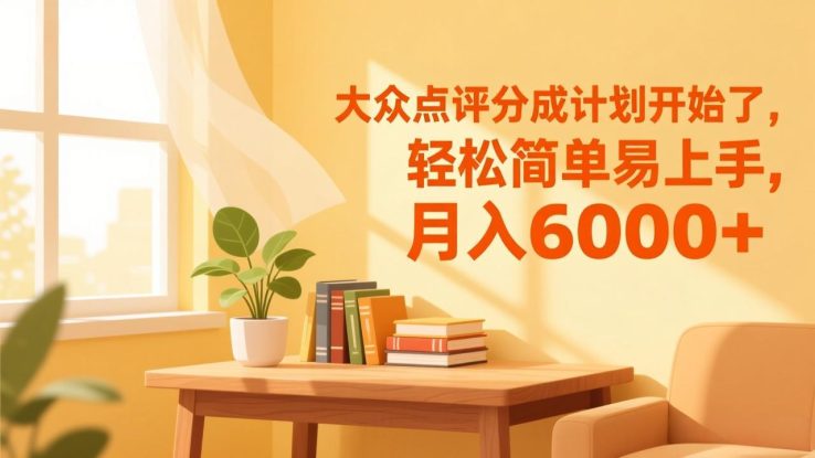 （17056期）大众点评分成计划开始了，轻松简单易上手，月入6000+_生财有道创业项目网
