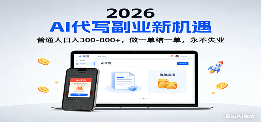 图片[1]-2026 副业首选！AI 代写日入 300-800，普通人0门槛，做一单结一单！_生财有道创业网-生财有道