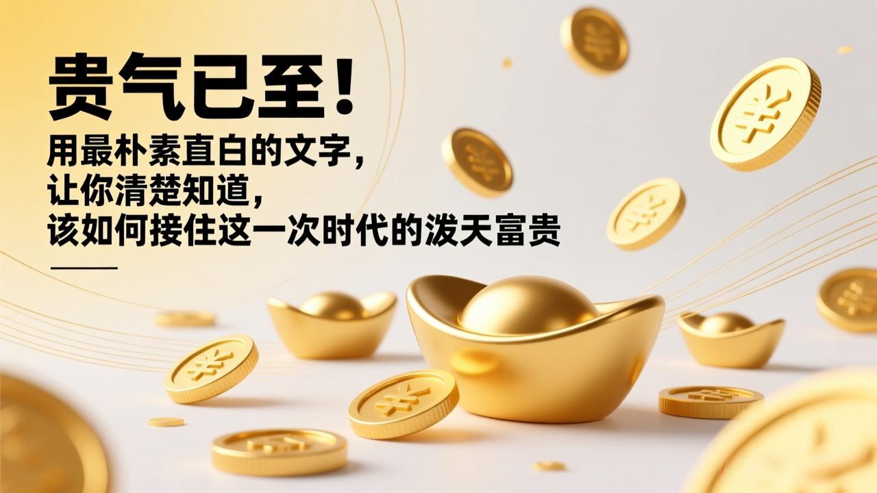 图片[1]-（17049期）付费文章：贵气已至！用最朴素直白的文字，让你清楚知道，该如何接住这一次时代的泼天富贵_生财有道创业项目网-生财有道