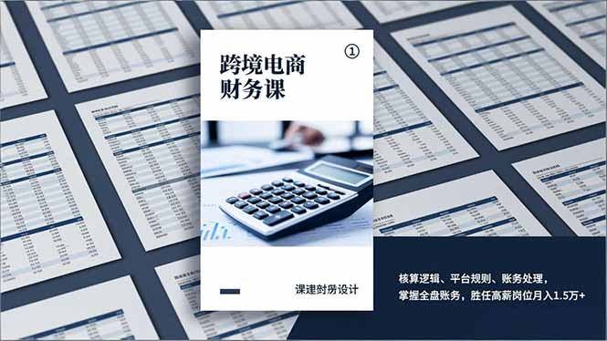 （17036期）跨境电商财务课，核算逻辑、平台规则、账务处理，掌握全盘账务，胜任高薪岗位月入1.5万+_生财有道创业项目网