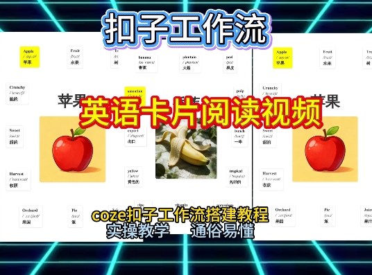 【一键生成英语卡片单词阅读工作流】2026保姆级教程，Coze工作流一键搭，英语单词卡片+阅读练习直接搞定——生财有道创业项目网