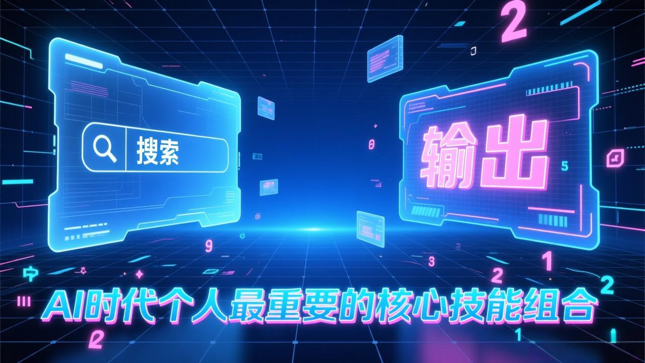 图片[1]-（17074期）付费文章：AI时代个人最重要的核心技能组合：“输出能力”和“搜索能力”_生财有道创业项目网-生财有道