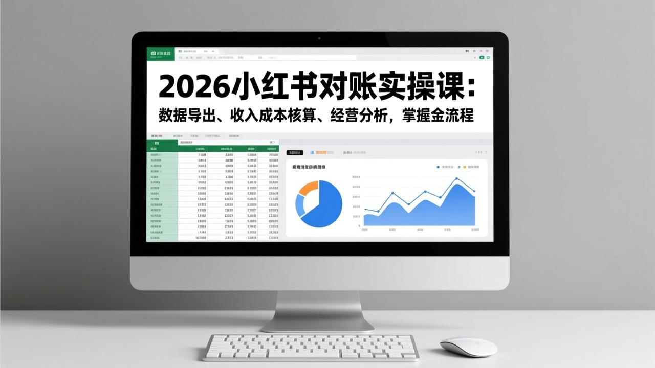 图片[1]-（17071期）2026小红书对账实操课：数据导出、收入成本核算、经营分析，掌握全流程_生财有道创业项目网-生财有道