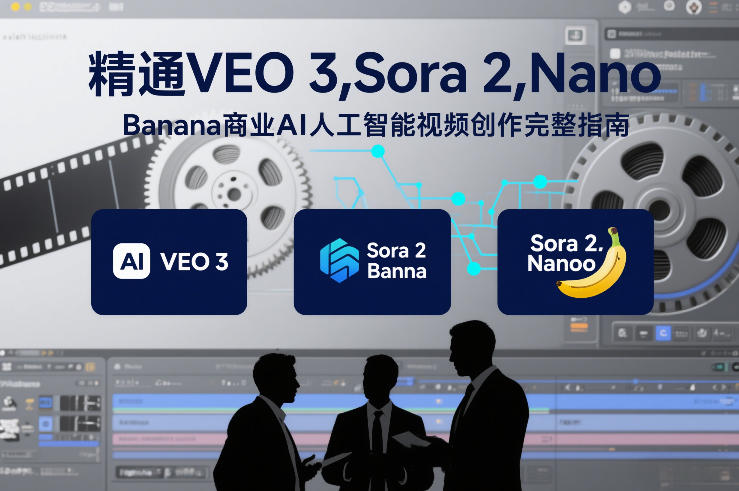 图片[1]-精通VEO 3，Sora 2，Nano Banana商业AI人工智能视频创作完整指南——生财有道创业项目网-生财有道
