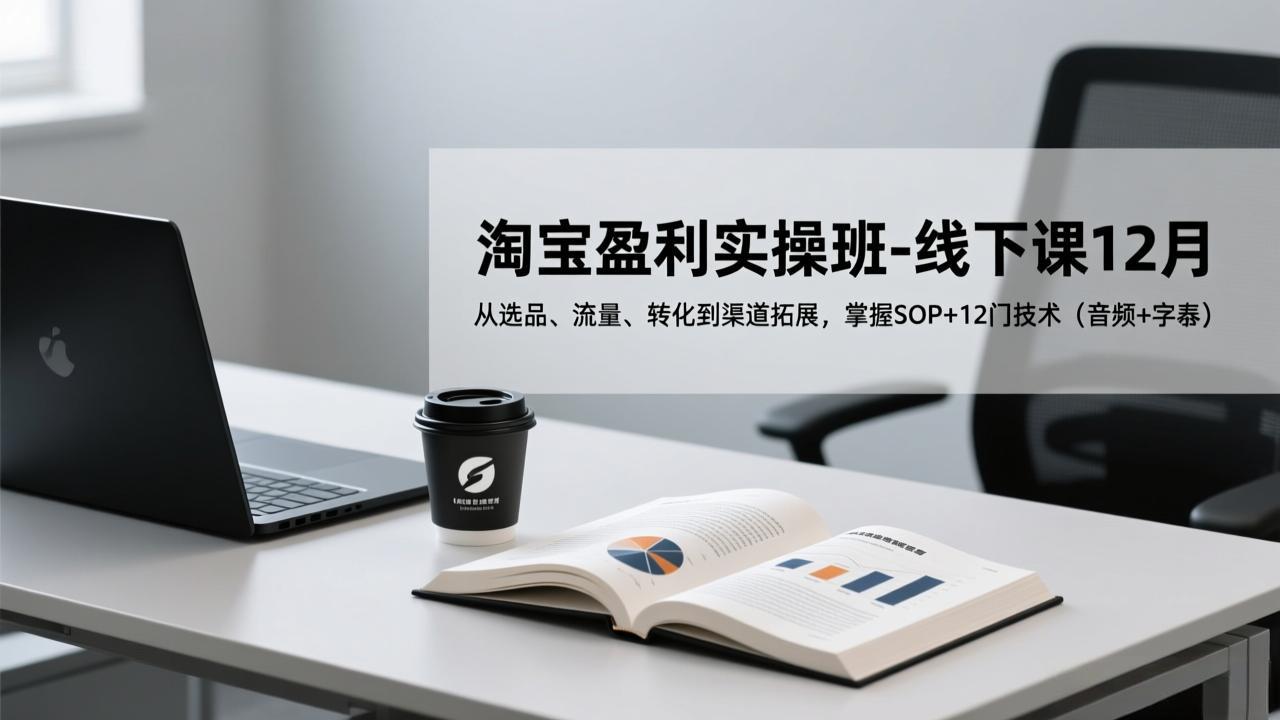图片[1]-（17079期）淘宝盈利实操班-线下课12月，从选品、流量、转化到渠道拓展，掌握SOP+12门技术（音频+字幕）_生财有道创业项目网-生财有道