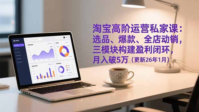 （17080期）淘宝高阶运营私家课：选品、爆款、全店动销，三模块构建盈利闭环，月入破5万（更新26年1月）_生财有道创业项目网