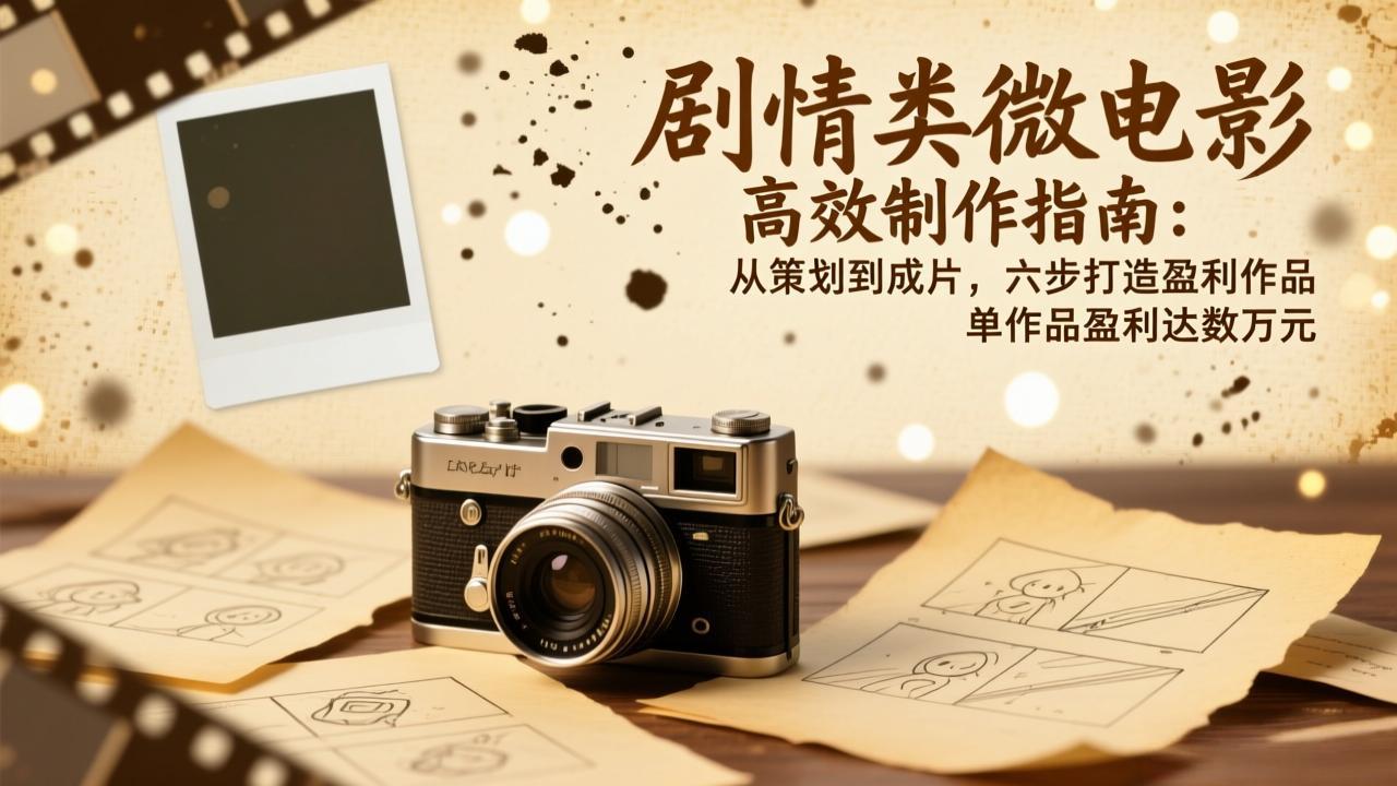 图片[1]-（17086期）剧情类微电影高效制作指南：从策划到成片，六步打造盈利作品，单作品盈利达数万元_生财有道创业项目网-生财有道