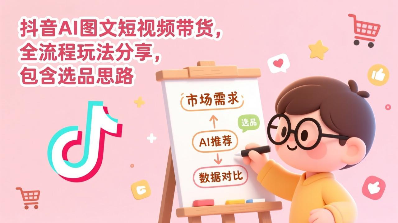 图片[1]-（17177期）抖音AI图文短视频带货，全流程玩法分享，包含选品思路_生财有道创业项目网-生财有道