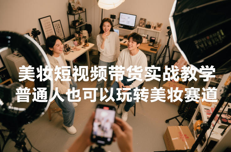 图片[1]-美妆短视频带货实战教学，普通人也可以玩转美妆赛道——生财有道创业项目网-生财有道