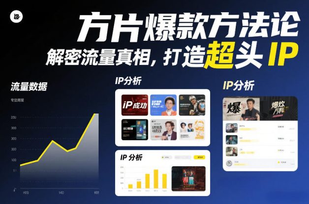 方片爆款方法论，解密流量真相，打造超头IP——生财有道创业项目网