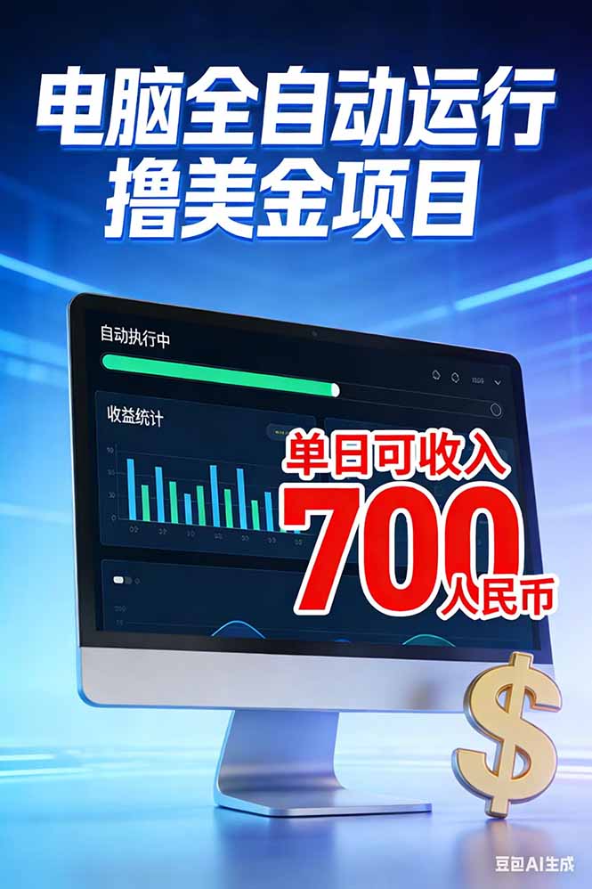 图片[1]-（17169期）2026年电脑全自动赚美金项目，单电脑日收益700+_生财有道创业项目网-生财有道