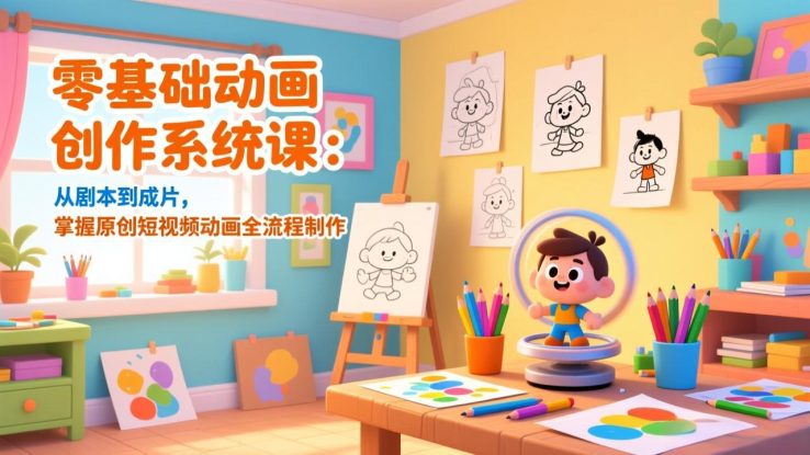 （17161期）零基础动画创作系统课：从剧本到成片，掌握原创短视频动画全流程制作_生财有道创业项目网