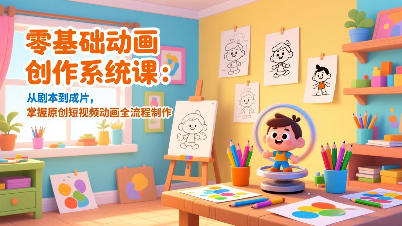 图片[1]-（17161期）零基础动画创作系统课：从剧本到成片，掌握原创短视频动画全流程制作_生财有道创业项目网-生财有道