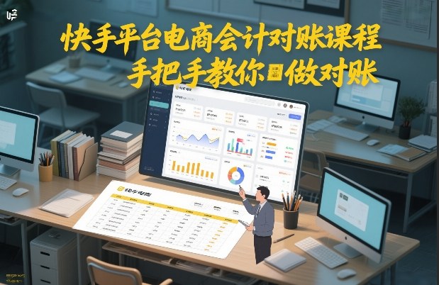 快手平台电商会计对账课程，手把手教你做对账——生财有道创业项目网