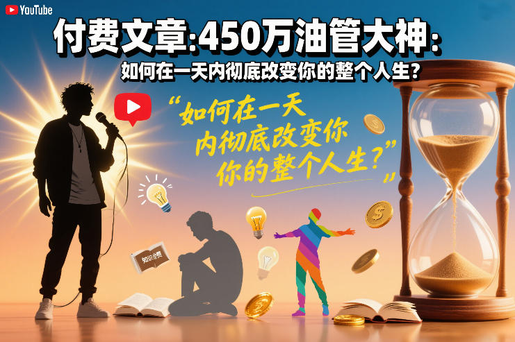 图片[1]-付费文章：450万油管大神：如何在一天内彻底改变你的整个人生？——生财有道创业项目网-生财有道