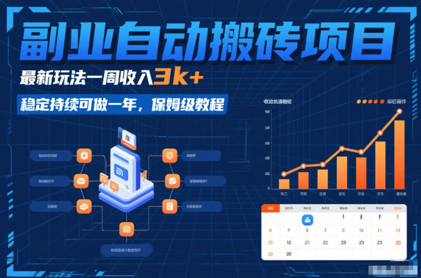 图片[1]-副业自动搬砖项目，最新玩法一周收入3k+，稳定持续可做一年，保姆级教程【揭秘】——生财有道创业项目网-生财有道